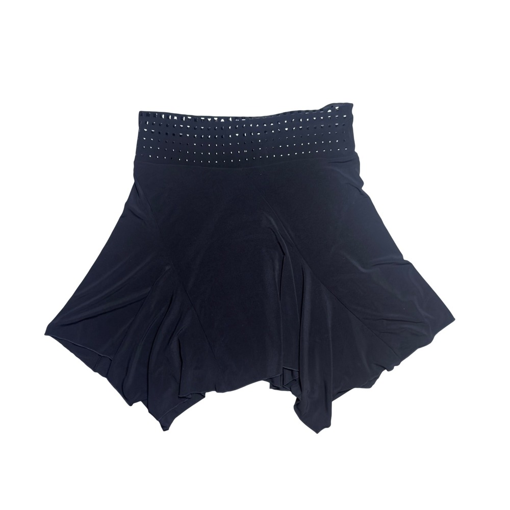 Vixen Black Studded High Waist Handkerchief Hem Skirt